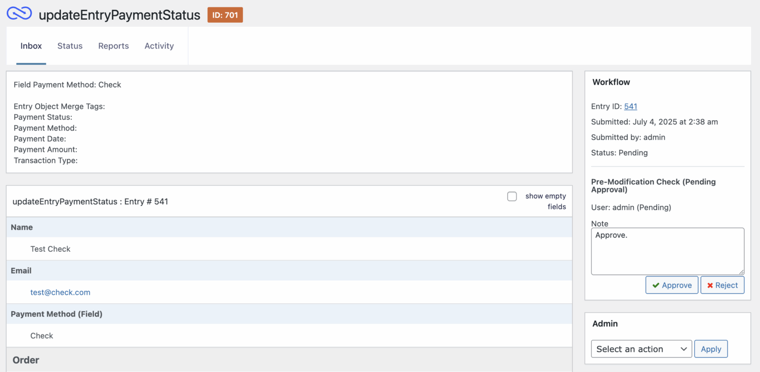 Updating Payment Status And Details With Form Connector - Gravity Flow ...