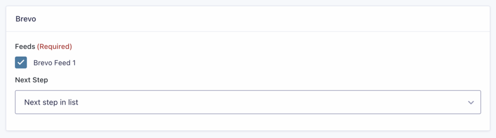Image showing Brevo Step settings