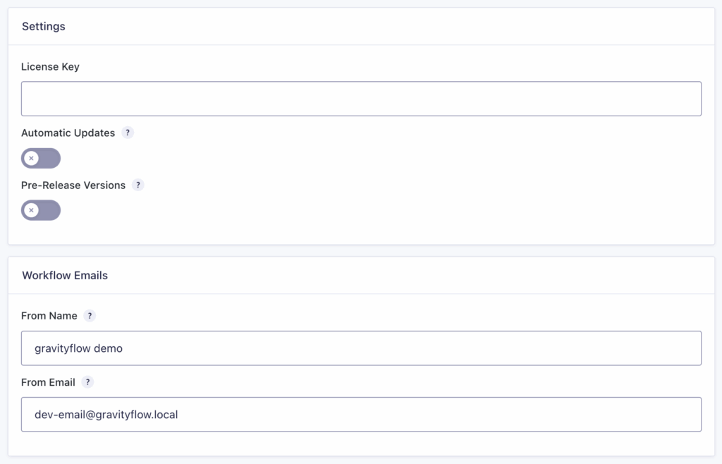 Image showing Gravity Flow General Settings