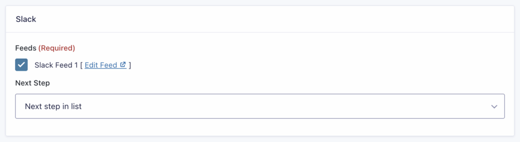 Image showing Slack Step settings