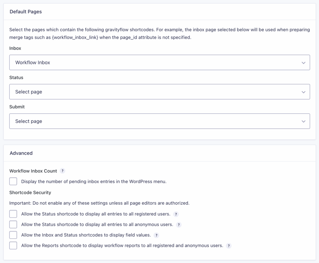 Image showing Gravity Flow General Settings