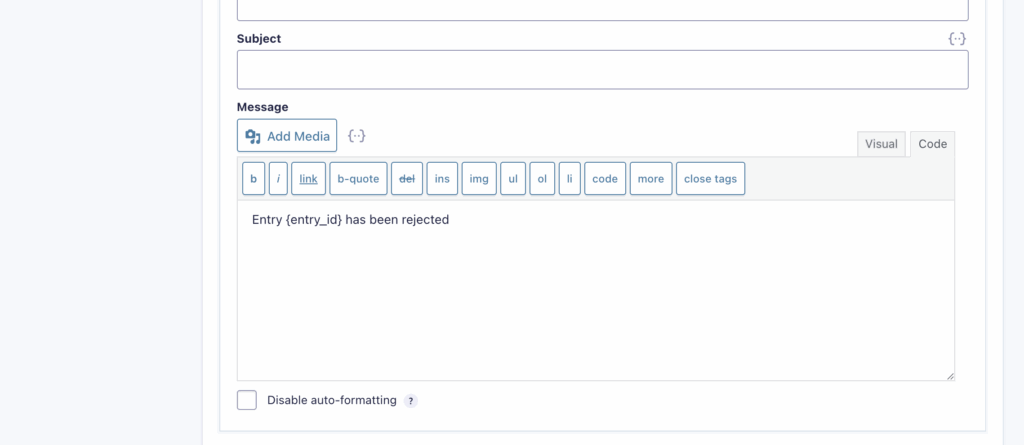 Image showing the Workflow Step Email settings