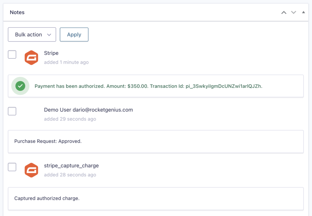 Image showing Gravity Forms entry notes