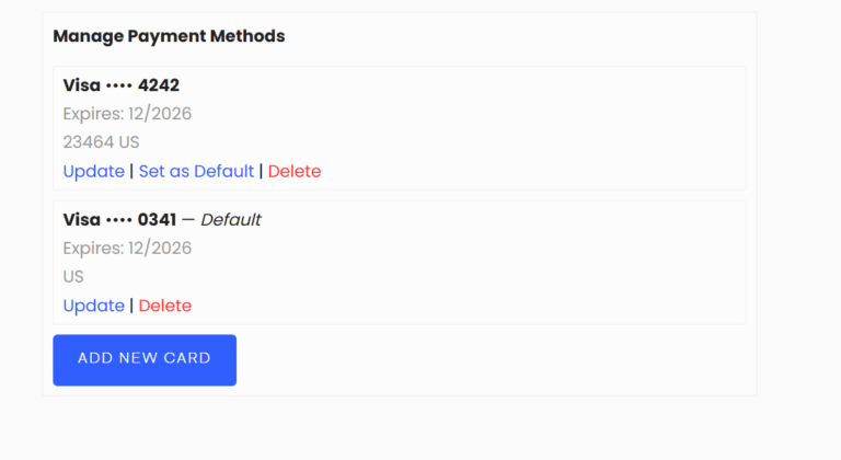 Update payment method - Gravity Flow Documentation