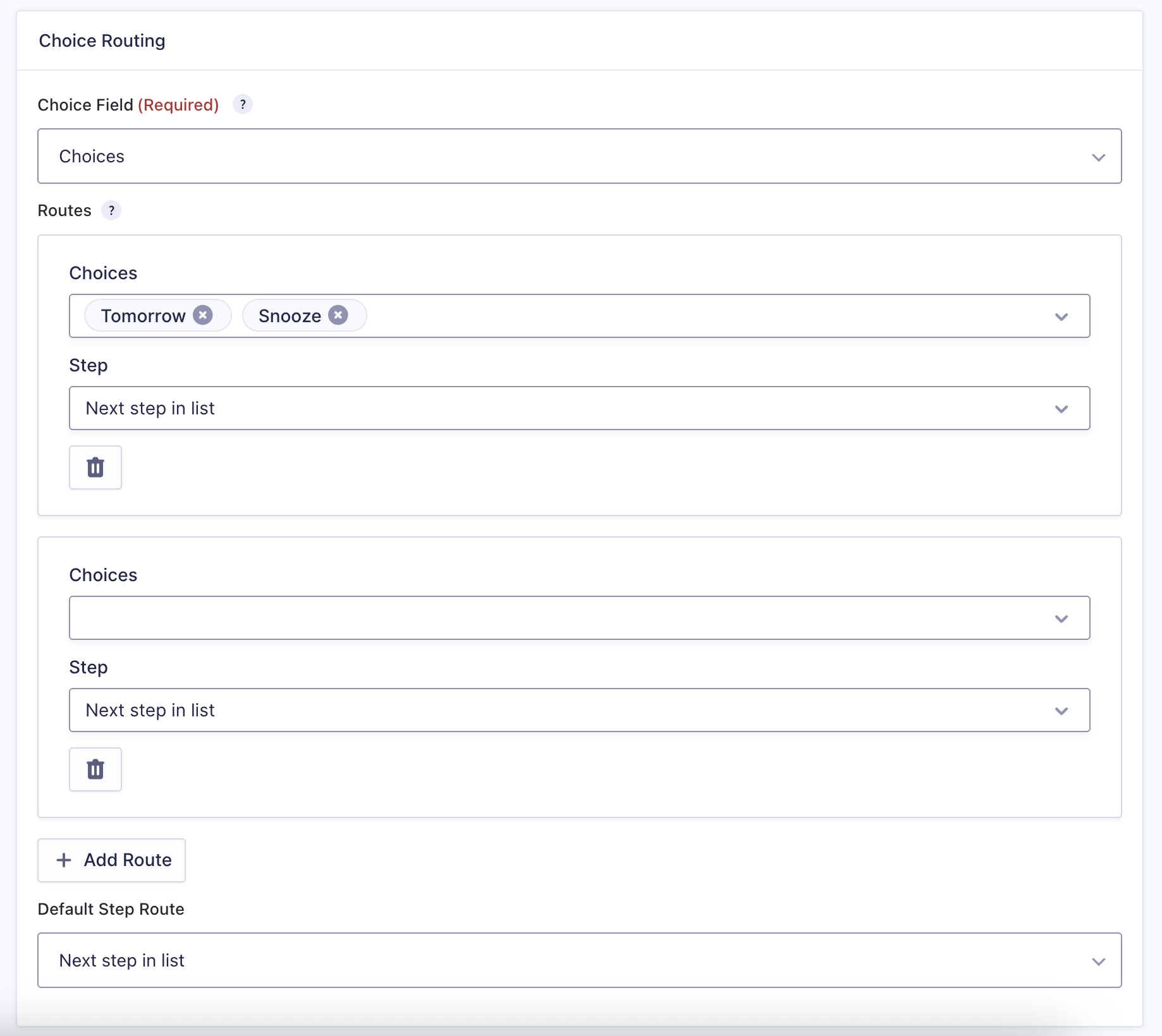 Image showing Workflow Step Settings